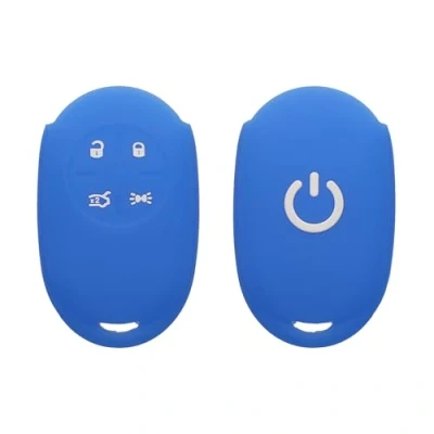 Imagen de kwmobile Funda Compatible con Fiat 500E Llave de Coche 4 Botones Carcasa Protectora Silicona para Case en Azul