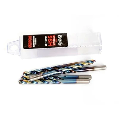 Imagen de Ferrcan Brocas para metal HSS DIN338 M35 5% cobalto acabado rainbow taladros en acero inoxidable, hierro y otros metales paquete de 5 unidades por medida (7mm)