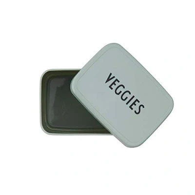 Imagen de design letters caja de bocadillos (Verde) Sin BPA, Disponible en colores moda, Ideal para la escuela, el trabajo o movimiento, se adapta a lonchera, 37 g, L: 9.3 x H: 5.5 xl: 7cm