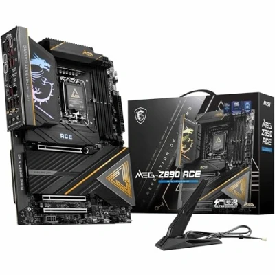 Imagen de MSI Meg Z890 Ace, ATX Placa Base Soporta Procesadores Intel Core Ultra (Serie 2), LGA 1851 110A SPS VRM, Memoria DDR5 (9200+MT/s OC), PCIe 5.0 &amp; 4.0 x16, M.2 Gen5, Thunderbolt 4, Wi Fi 7, 10G LAN
