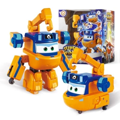 Imagen de Super Wings avión Transformer Supercharged Marty, Altura Aprox. 12,7 cm, muñeca Infantil, Figura de y Robot Juguete para niños niñas a Partir 3 años