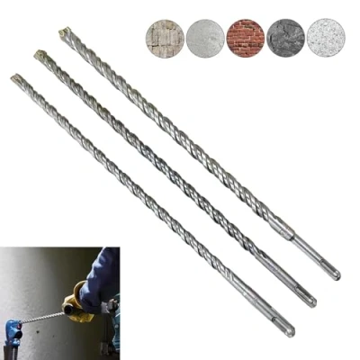Imagen de SDS Plus Broca para martillo perforador (10, 12, 14 x 350 mm, profesional,Brocas hormigon， con 4 filos,Para Hacer Agujeros en el Hormigón, Piedra, Granito, Ladrillo, Mampostería