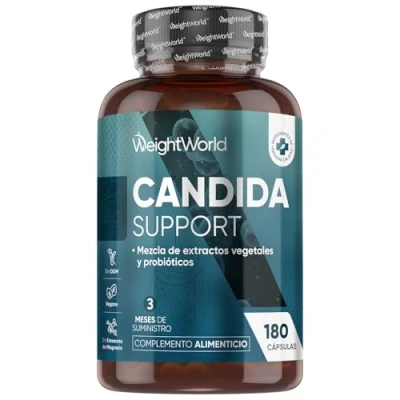 Imagen de Probióticos para Flora Íntima Candida Support 180 Cápsulas Veganas Balance Interior con Lactobacillus Acidophilus, Bifidobacterium Bifidum, Zinc, Ácido Caprílico, Aloe Vera y Más 3 Meses