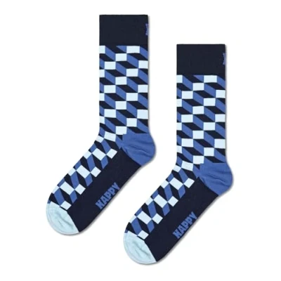 Imagen de Happy Socks Filled Optic SOCK Unisex Calcetines, Talla: 41 46, Blue