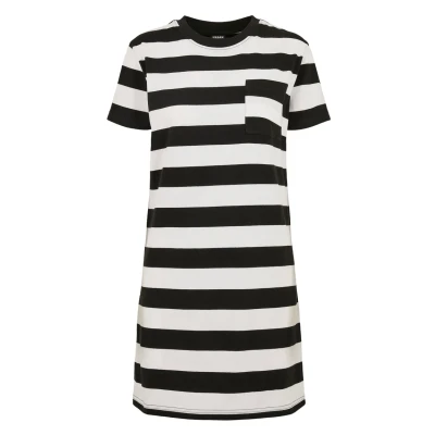 Imagen de Urban Classics Stripe BOXY Vestido ligero, Mujer, Talla: Small, Black white