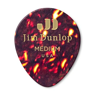 Imagen de JIM DUNLOP Púas Genuine Celluloid Teardrop, Saco de 72, Marrón, medium