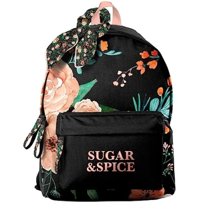 Imagen de Ambar Mochila Flores Sugar&amp;Spice espalda acolchada 40x30 cm