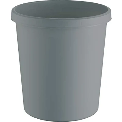 Imagen de Helit H6405882 The Green German Papelera (18 L, plástico reciclado, certificado de ángel azul), color gris claro