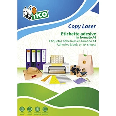 Imagen de Tico LP4W 210148.Caja de 200 etiquetas blancas multifunción, 210 x 148 mm en A4