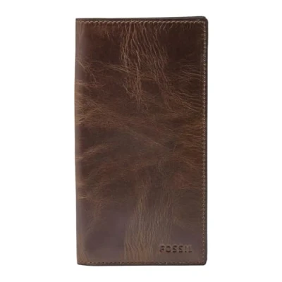 Imagen de Fossil Billetera para hombre Derrick, 100% Piel Bifold marrón oscuro L: 8,9 cm, A: 1,3 17,1 cm ML3683201