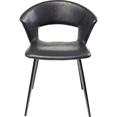 Imagen de Kare Design Silla Reunion, Partes de Madera y Tablero DM, Negro, 77x57x52cm
