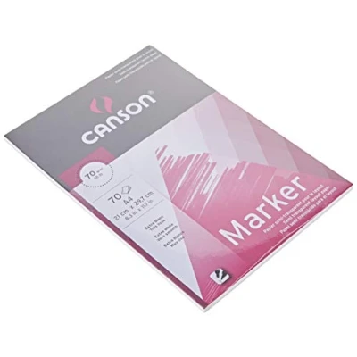 Imagen de Bloc Encolado, A4, 70 Hojas, Canson Marker Layout Extraliso 70g