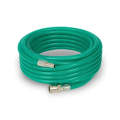 Imagen de EBERTH manguera de aire comprimido, tela, longitud 10m, diámetro 10mm x 14mm (interior exterior), acoplamiento 3/8&quot;, 24 bar, accesorios comprimido con conexión 3/8 pulgadas