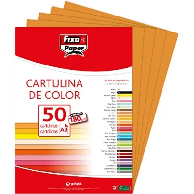 Imagen de Fixo Paper 11120342 Paquete de cartulinas A3 50 uniades color avellana, 180g