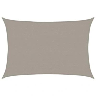 Imagen de vidaXL toldo de Vela Rectangular HDPE Gris Claro 160 g/m² 2,5x3,5 m, Sombra Sol, Sombra, Patio, Solar