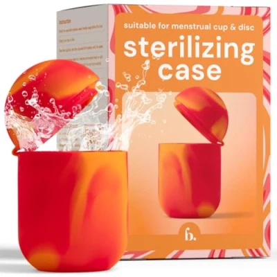 Imagen de Bodyotics Comfycase Menstrual Disc &amp; Cup Wash Case Esterilizador compacto y almacenamiento para productos menstruales reutilizables