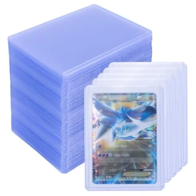 Imagen de Toploader Lote de 100 Fundas para Cartas Estándar Transparente Grosor Regular Aptas Deportivas, Coleccionables, MTG, Pokemon Magic