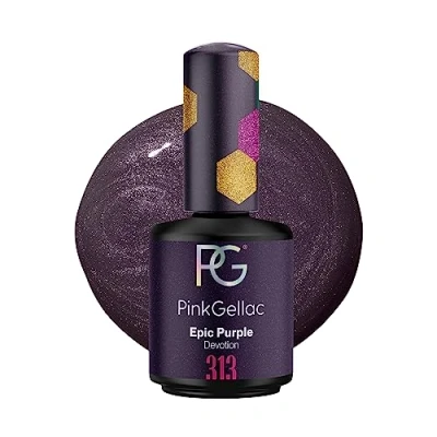 Imagen de Pink Gellac Esmalte en Gel Permanente 313 Epic Purple Lila Violeta Secado Lámpara UV LED 15 ml