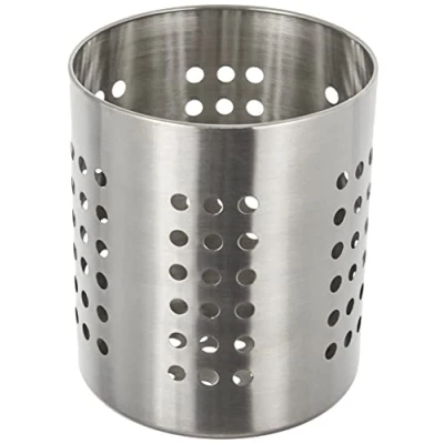 Imagen de Zeller 27340 Porta Utensilios de Cocina, Acero Inoxidable, Gris, 12x12x13 cm