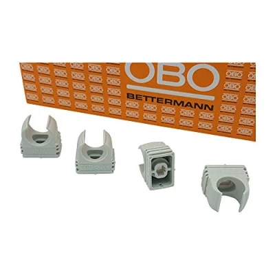 Imagen de 30 abrazaderas OBO Bettermann M16 Quick Schellen Klemmschelle Lichtgrau 16 mm unidades