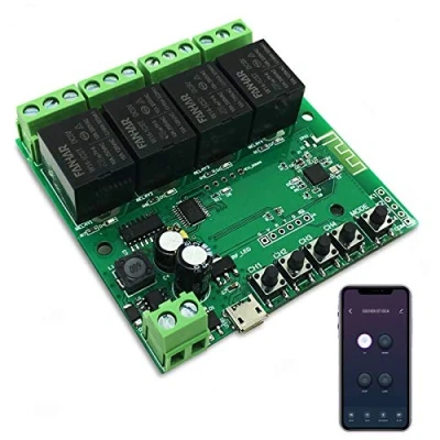 Imagen de Newgoal Módulo de relé interruptor inteligente WiFi 4 canales, la aplicación TUYA/Smart Life se utiliza para el control remoto del hogar inteligente, tiempo instantáneo es ajustable