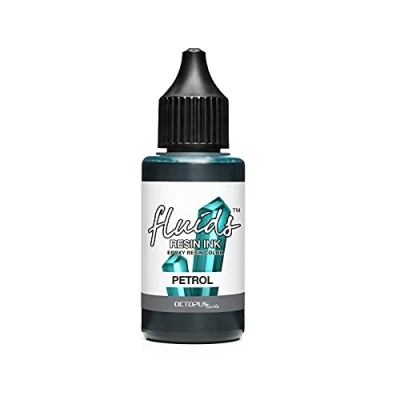 Imagen de Octopus Fluids resin Ink PETROL, Tinta de Alcohol para colorear resina epoxi y UV, Art, colours 30 ml, turquesa