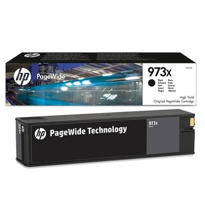 Imagen de HP 973X L0S07AE, Negro, Cartucho de tinta Alta Capacidad PageWide Original, 10.000 páginas, compatible con impresoras inyección Pro 452dn, 452dw, 452dwt y MFP 477dw