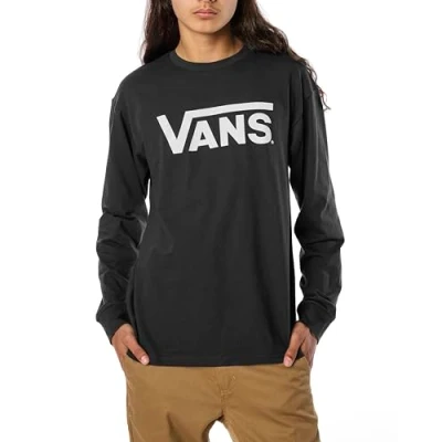 Imagen de Vans Classic LS Camiseta, Black White, XL para Hombre