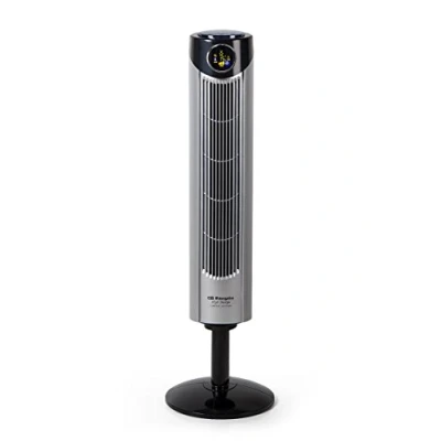 Imagen de Orbegozo TWM 1015 Ventilador de torre iónico, mando a distancia, 3 modos ventilación, display digital, función temporizador, velocidades, silencioso, rotación 80ºC, 45 W, gris/negro