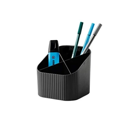 Imagen de HAN Re X LOOP 17238 913 Organizador de escritorio, 100% reciclado, diseño joven moderno para todos los suministros papelería, color negro