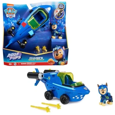 Imagen de PATRULLA CANINA AQUA PUPS Figura de ACCIÓN LA Vehículo Delfín Transformable Marshall con Acción Coleccionable 6066139 Juguetes Niños 3 Años +