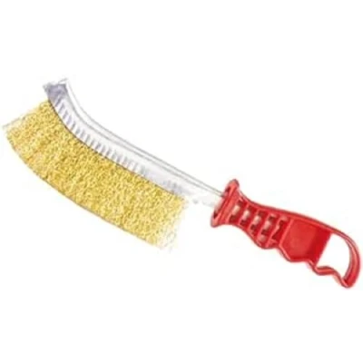 Imagen de Amig Cepillo Manual Para Madera 255 x 123 16 28 mm de Alambre Con Mango Plástico Tratar Madera, Piedra y Óxido Ideal Lugares Estrechos Acero Latonado