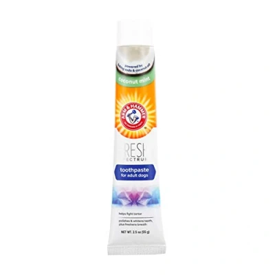 Imagen de ARM &amp; HAMMER Fresh Spectrum Pasta de Dientes para Perro Coco y Menta 55 g Ayuda a prevenir el mal aliento elimina la placa sarro. Enzimática dentífrico perros