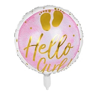 Imagen de Boland 53240 Globo de helio (45 cm diámetro, rellenable), diseño Hello Girl