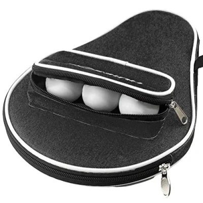 Imagen de Lipeed funda para raqueta de tenis mesa, bolsa paddle ping pong con almacenamiento bolas, raquetas, compartimento bola adicional 3 bolas impermeable