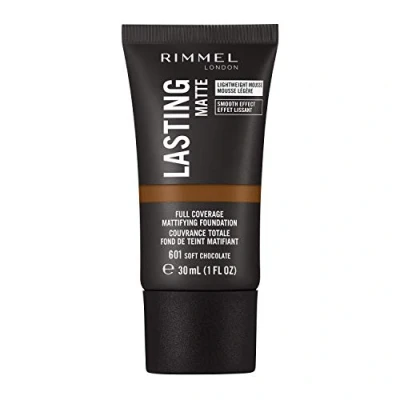Imagen de Rimmel Base ligera de cobertura completa mate 30 ml, chocolate suave 601