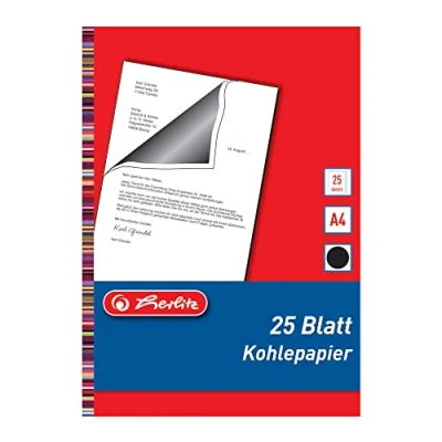 Imagen de Herlitz 10303725 Papel carbón (25 hojas, A4)