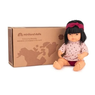 Imagen de Muñeca Bebé Asiática 32cm con Conjunto Dune