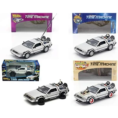 Imagen de OPO 10 Welly Lote de 4 Coches Delorean Las películas Back TO The Future Escala 1:24 (Ref: L4)