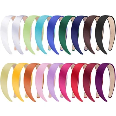 Imagen de SIQUK 18 Piezas Diademas de Satén Diadema Turbante para Mujer Niñas Colores