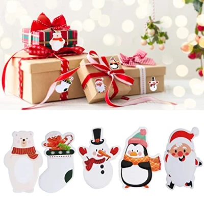 Imagen de Belle Vous Pack de 30 Notas Adhesivas Bonitas Navideñas Regalitos Navideños Papá Noel, Muñeco Nieve y Más Regalos Navidad Tema Invierno para el Trabajo, Hogar, Escolar, Lista Quehaceres