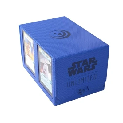 Imagen de Gamegenic Star Wars Unlimited Double Deck Pod ¡Lleva tu Experiencia de Juego a un Nuevo Nivel! Caja para Mazos Premium Caben 120 Cartas con Doble Funda Azul