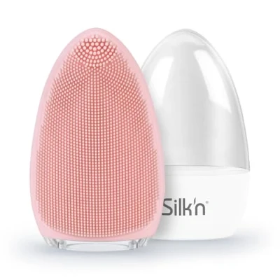 Imagen de Silk&#039;n Bright Cepillo facial eléctrico Limpieza y masaje Silicona Rosa