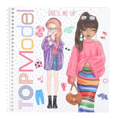 Imagen de Depesche 13804 TOPModel Dress Me Up Libro de pegatinas con 24 páginas diseños preimpresos para personalizar, incluye 11 hojas