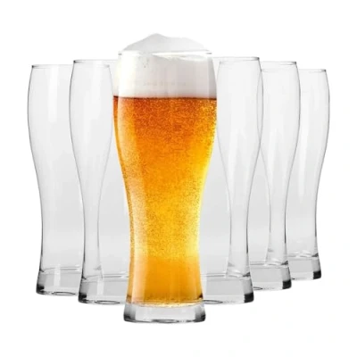 Imagen de Krosno Altos Vasos Copas de Cerveza Conjunto 6 Piezas 500 ML Chill Collection Perfectos para Uso en Casa y Fiestas Apto Lavavajillas