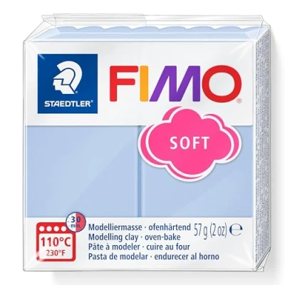 Imagen de STAEDTLER 8020 T31 FIMO Arcilla de modelado polimérica suave endurecida al horno, color azul serenidad (1 bloque 57 g)