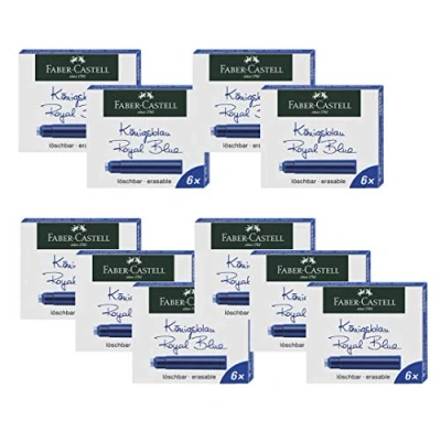 Imagen de Faber Castell 185506 Cartuchos de tinta estándar (10 unidades (azul real), estándar)