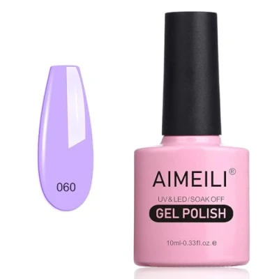 Imagen de AIMEILI Esmalte Semipermanente De Uñas Soak Off UV LED Gel Neon Lavender (060) 10ml