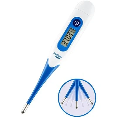Imagen de Termómetro Médico Digital y Basal ME107. Bebes, Niños Adultos, Alarma de fiebre. Punta Flexible, Rápido Preciso, Temperatura Oral, Rectal o Axilar en 10seg. Pantalla Fácil Lectura funda.