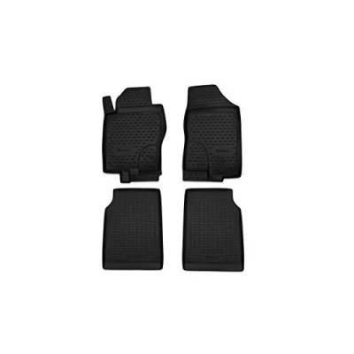Imagen de Element EXP.CARNIS10043h Alfombrillas de Goma Interior del Coche para Nissan Navara III Res., 2010 2015, Color Negro